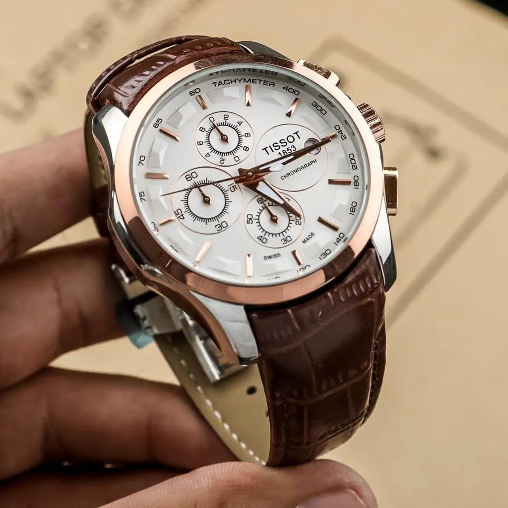 Tissot-Couturier Leather 1853 - Chronograph Watch | 1:1 Quality