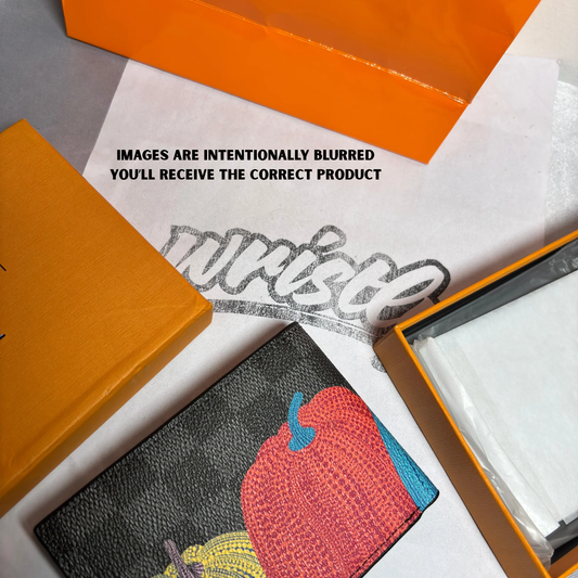 LW Pumpkin Print Leather Wallet { With Bag }