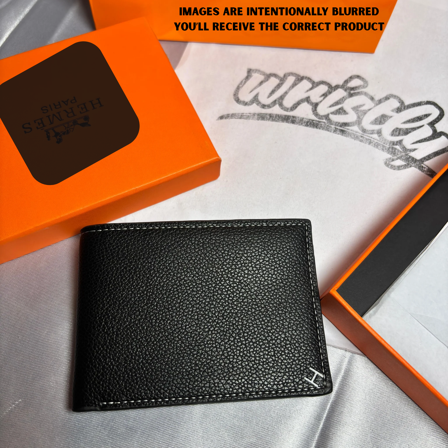 HERM -Small Logo- Leather Wallet {With BAG}