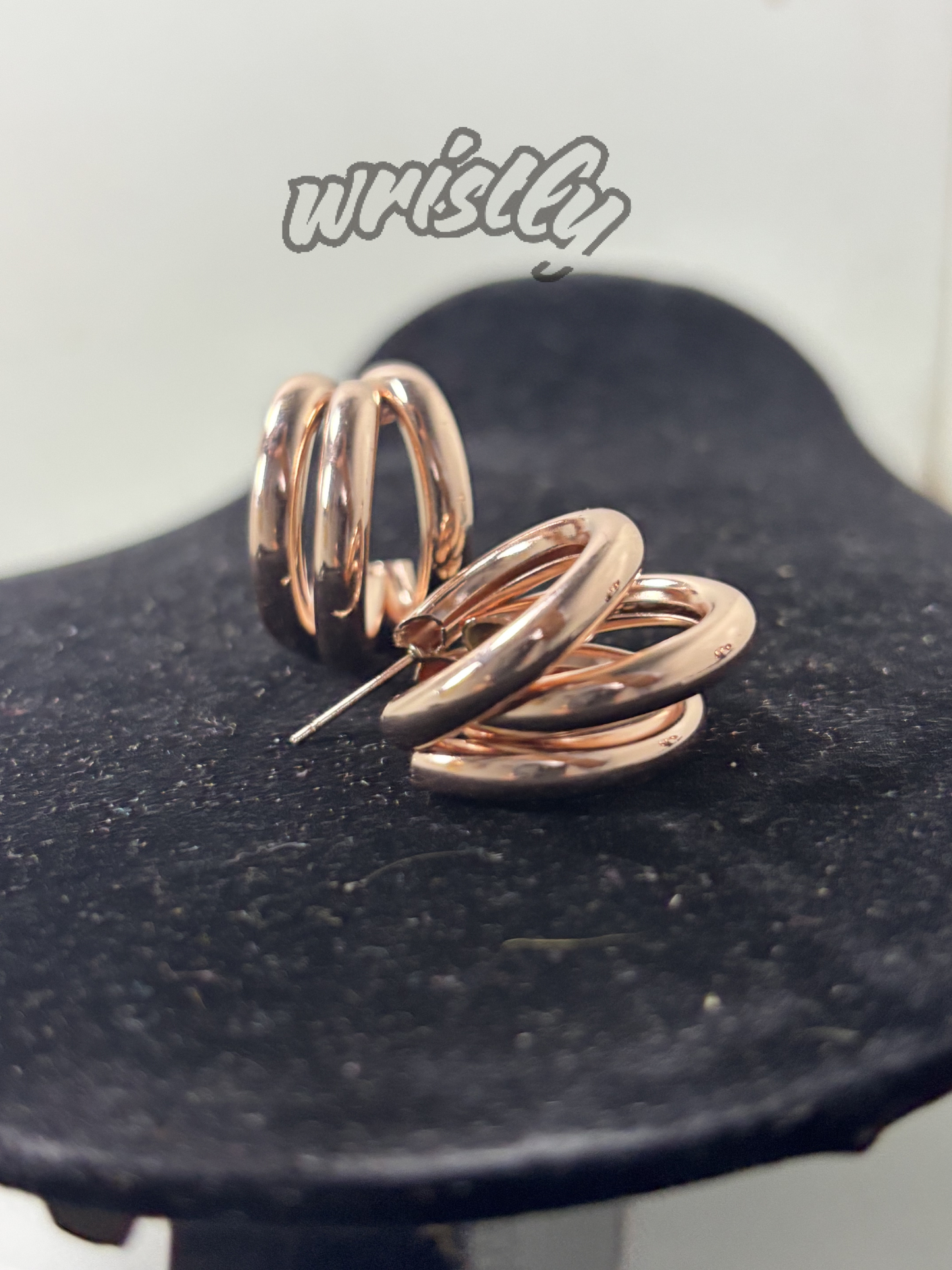 Triple Hoop Earring (Rose Gold - Anti Tarnish)