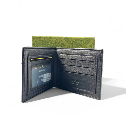 Leather Wallet with cutout logo