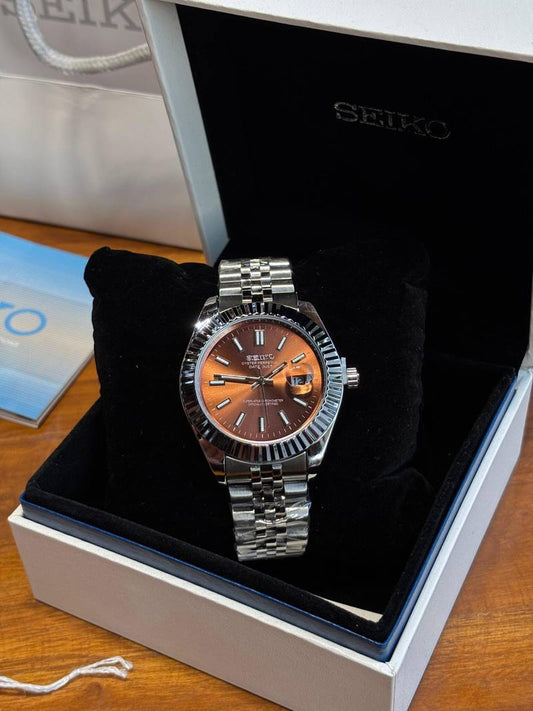 SKO-Datejust Rose Gold Brown (Analog Watch)