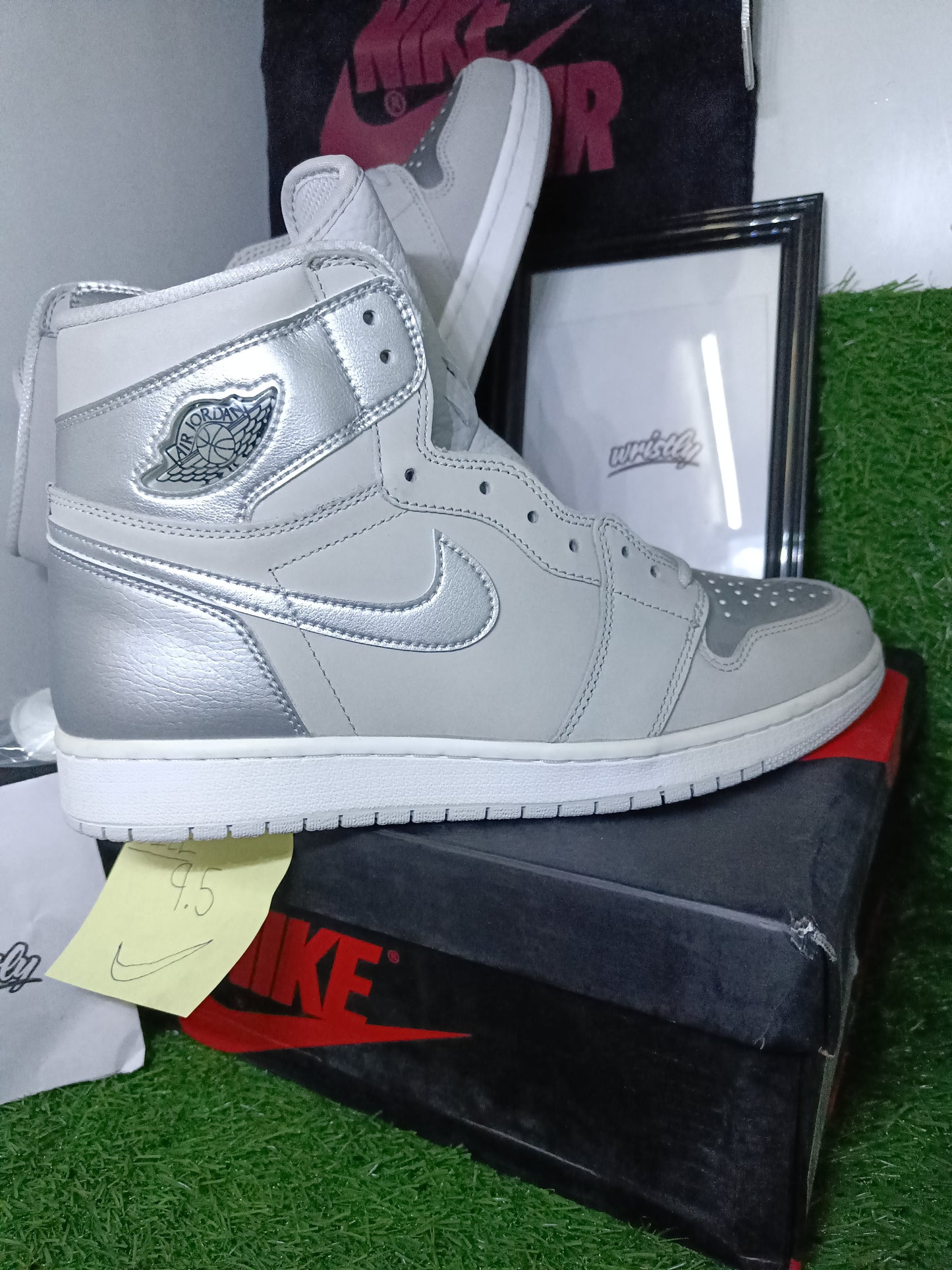 NIK AIR Jordans | Full OG Quality With OG BOX + Laces extra + accessories| SILVER