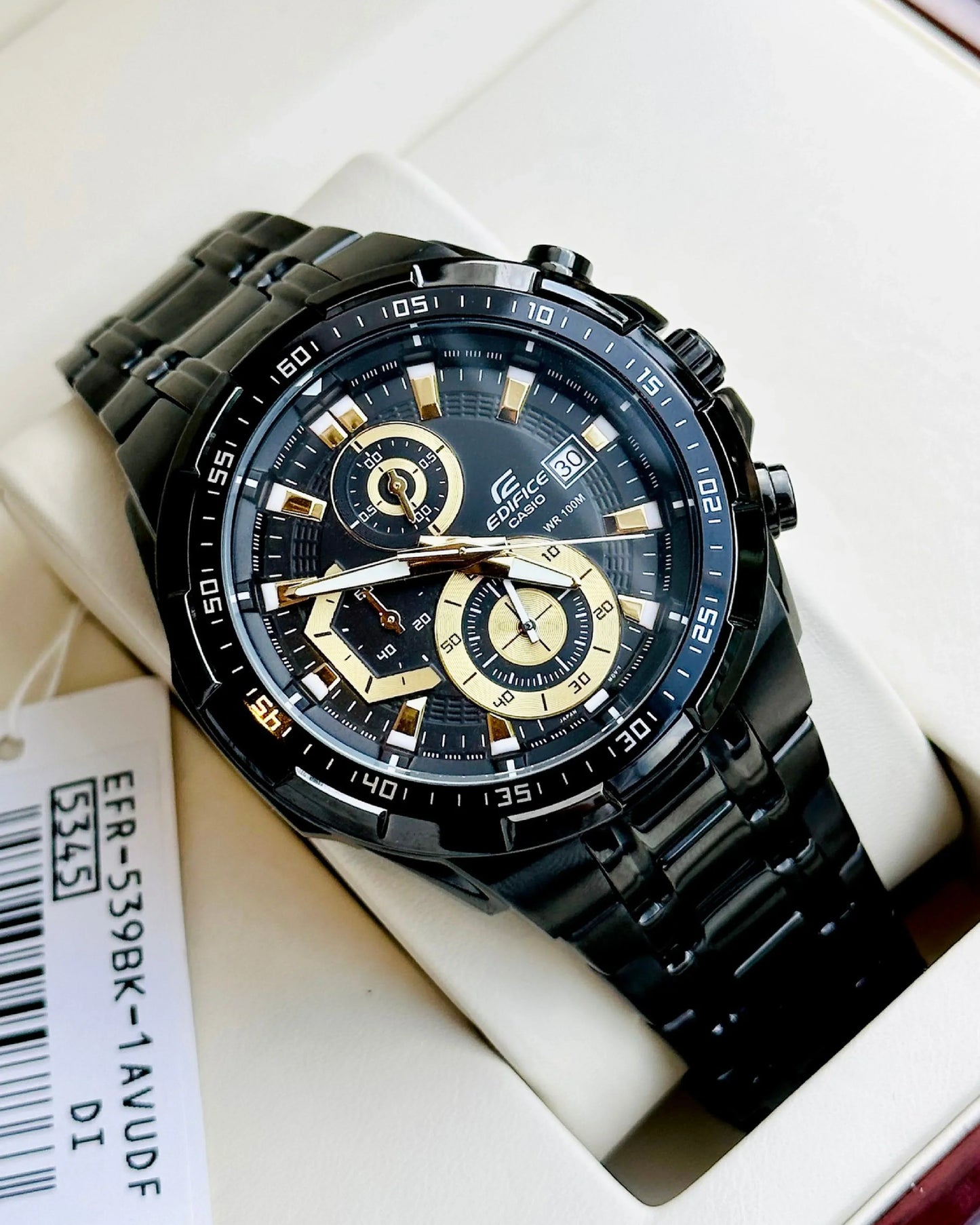 EFR-539D (Black & gold Dial) - Chronograph Watch | 1:1 Quality