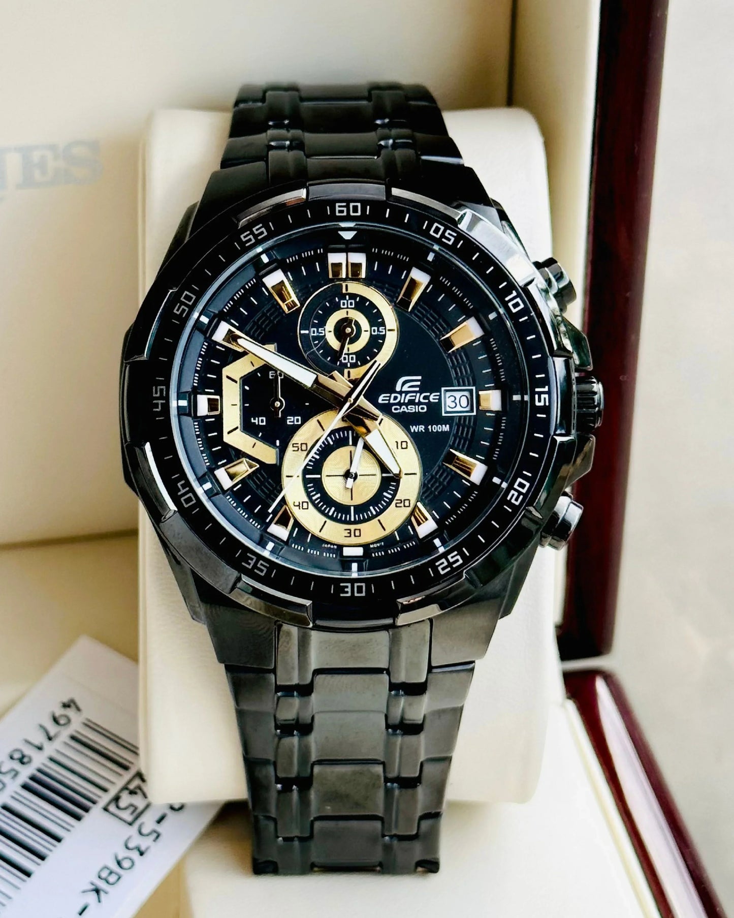 EFR-539D (Black & gold Dial) - Chronograph Watch | 1:1 Quality