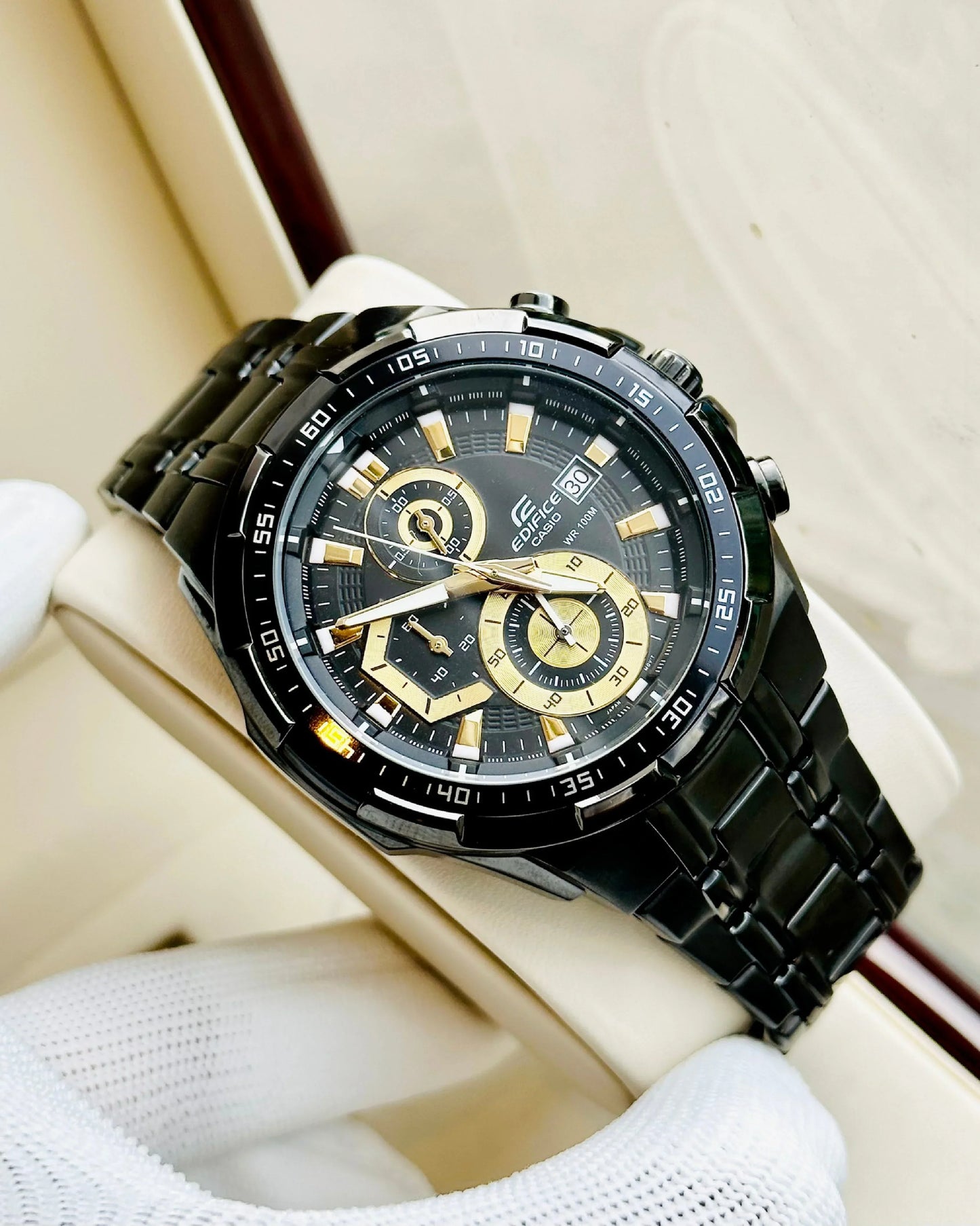 EFR-539D (Black & gold Dial) - Chronograph Watch | 1:1 Quality
