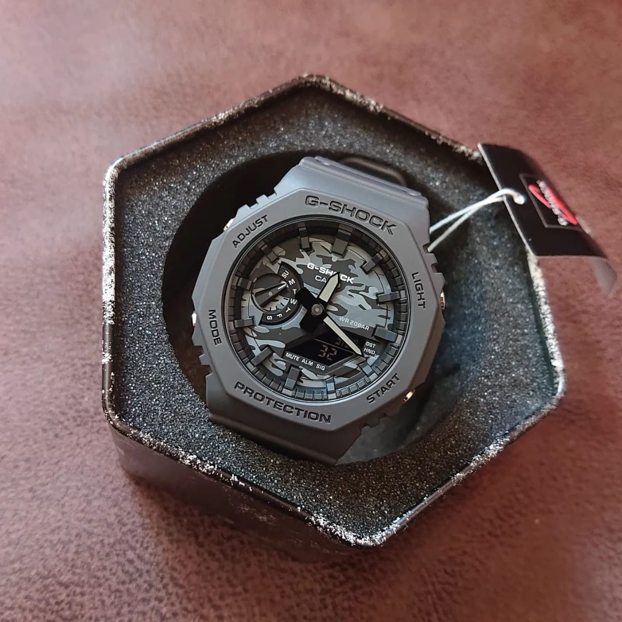 GA-2100 || Chrono Working || Camouflage Grey