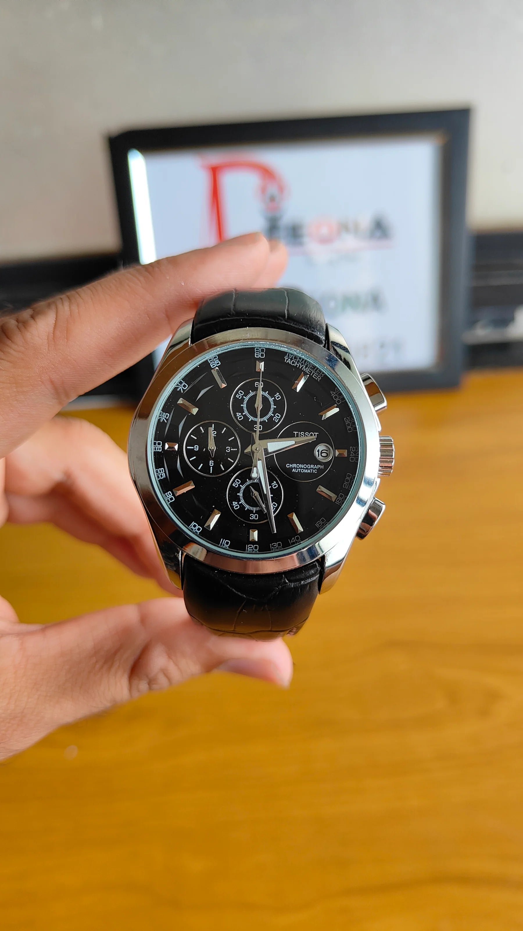 Tiss-Couturier Leather 1853 Chronograph Watch 1:1 Quality