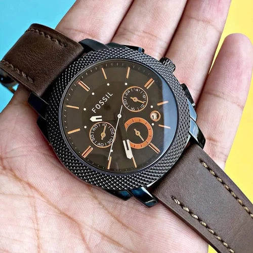 Fossil Brown Leather Strap| 1:1 Quality