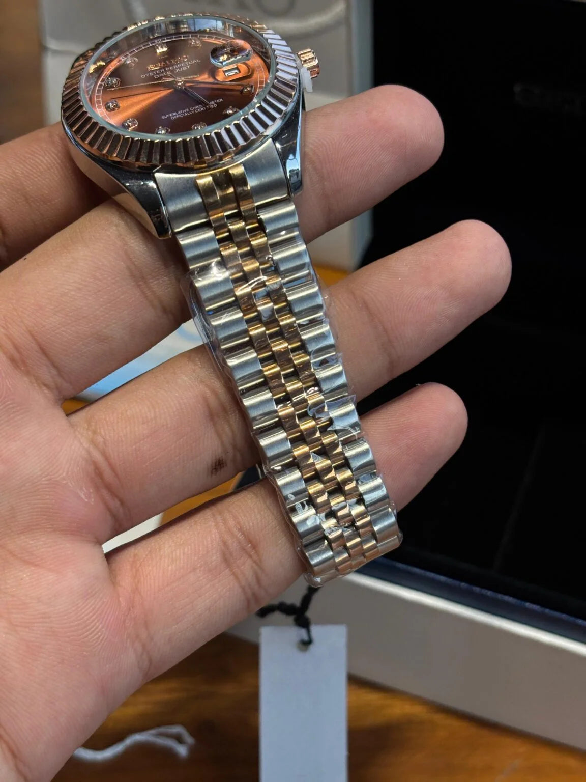 SKO-Datejust Rose Gold Brown (Analog Watch)