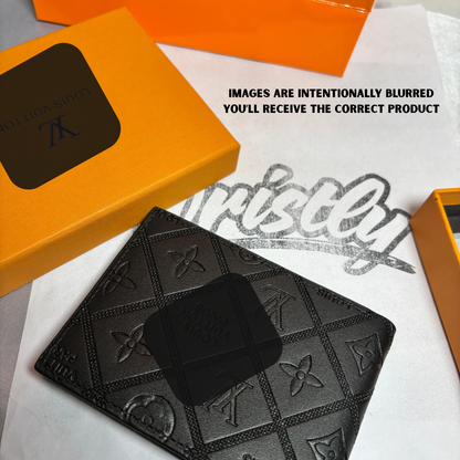 LW Leather BROWN LOGO PRINTED WALLET {With BAG}