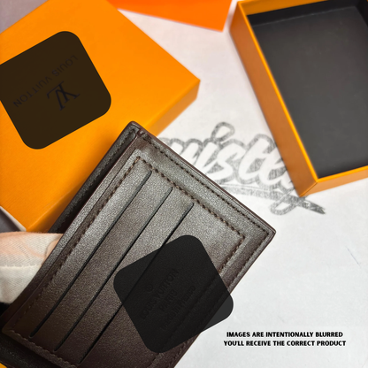 LW Leather BROWN LOGO PRINTED WALLET {With BAG}