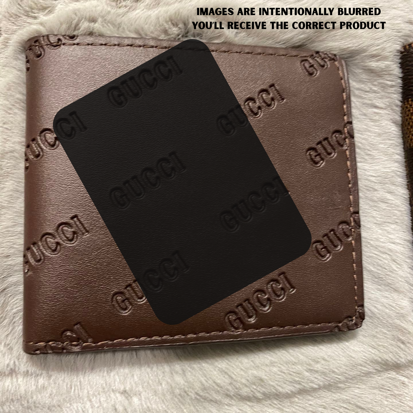 GG Brown Logo Leather Wallet (with Bag)