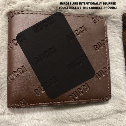 GG Brown Logo Leather Wallet (with Bag)