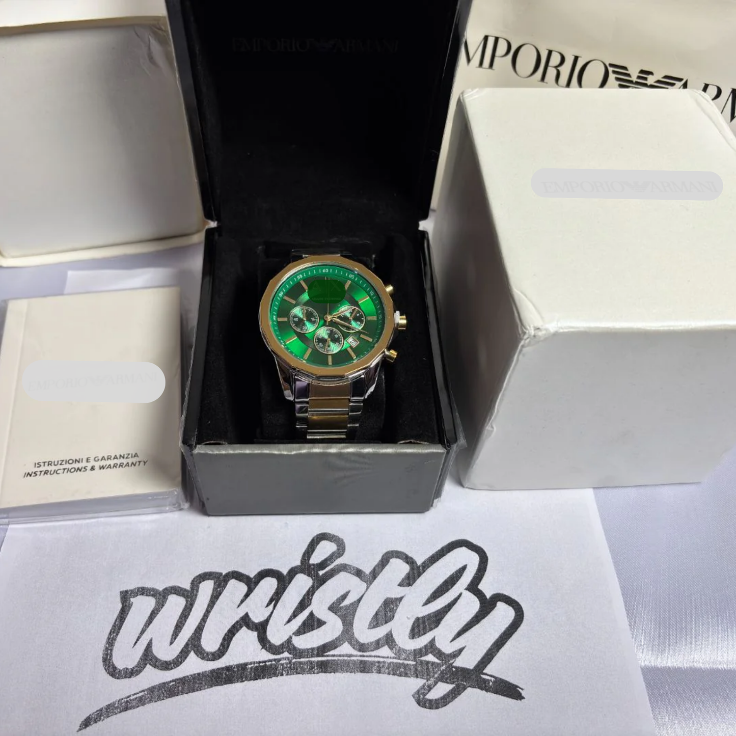 AR AX2509 | Chronograph Watch | Green Gold