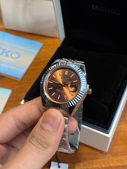 SKO-Datejust Rose Gold Brown (Analog Watch)