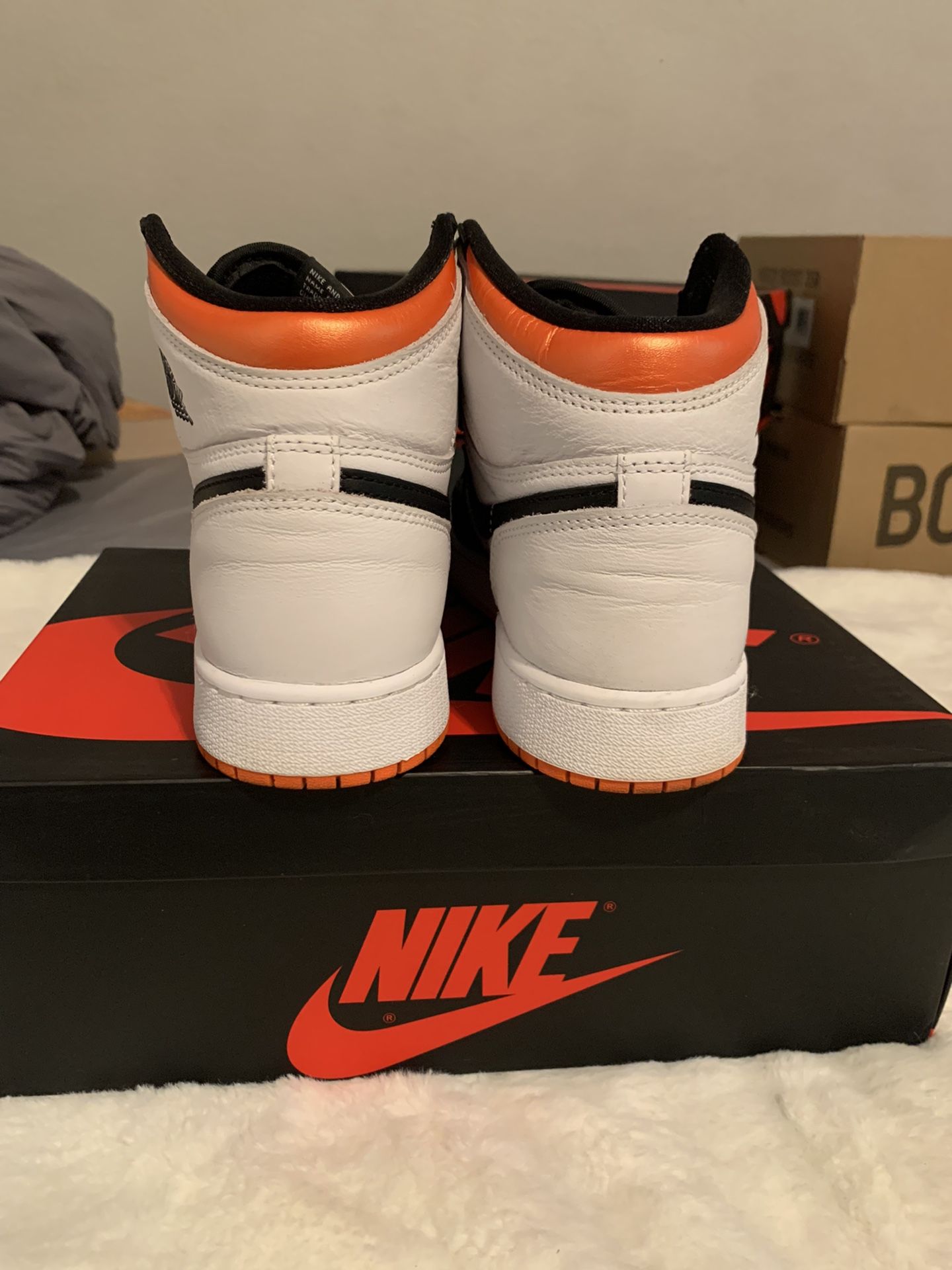 NIK AIR Jordans | Full OG Quality (With BOX + Laces extra + accessories)- ORANGE WHITE - HIGH