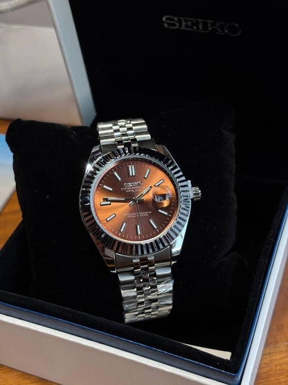 SKO-Datejust Rose Gold Brown (Analog Watch)