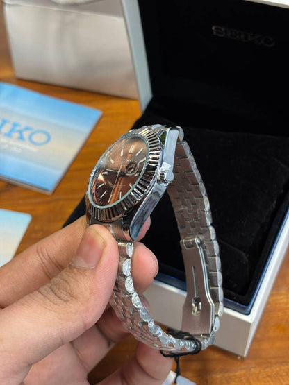 SKO-Datejust Rose Gold Brown (Analog Watch)