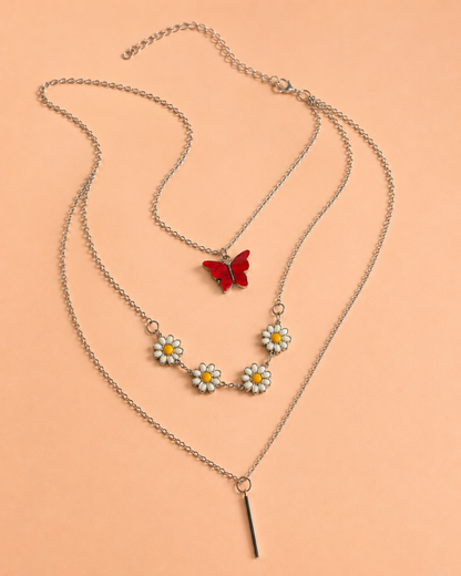 Multilayer Butterfly Floral Charm