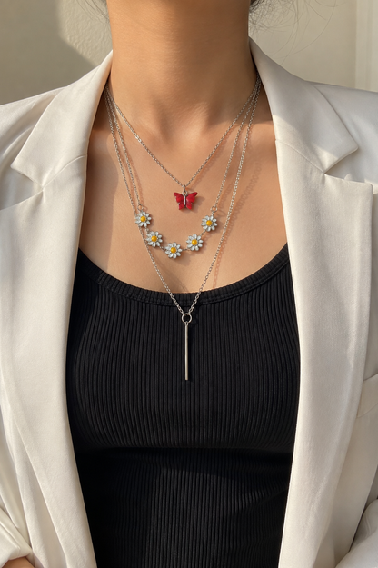 Multilayer Butterfly Floral Charm