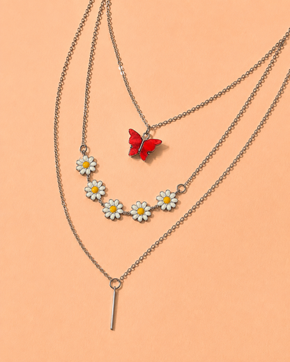 Multilayer Butterfly Floral Charm