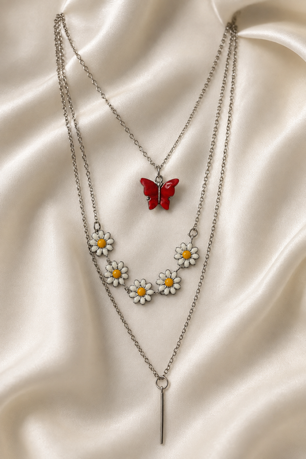 Multilayer Butterfly Floral Charm