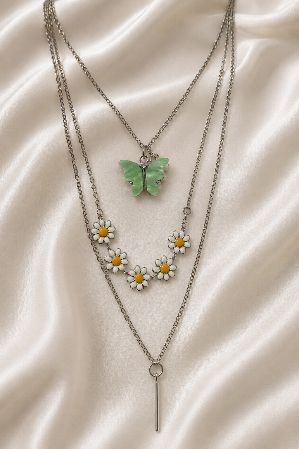 Multilayer Butterfly Floral Charm