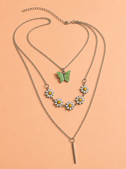 Multilayer Butterfly Floral Charm