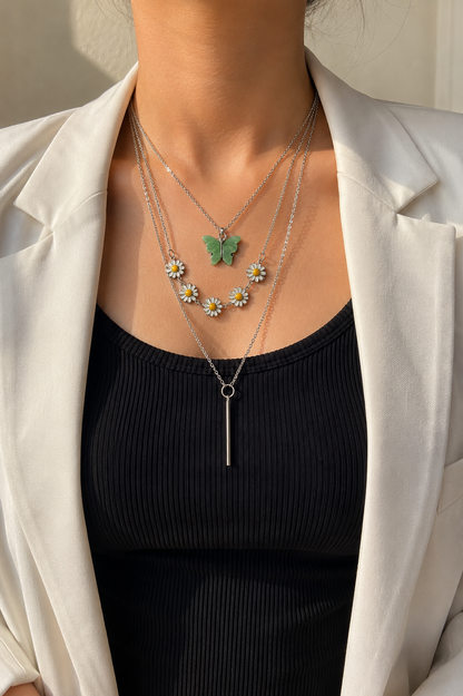 Multilayer Butterfly Floral Charm