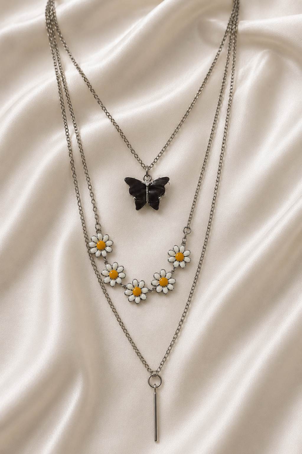 Multilayer Butterfly Floral Charm