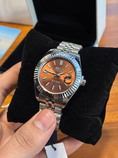 SKO-Datejust Rose Gold Brown (Analog Watch)