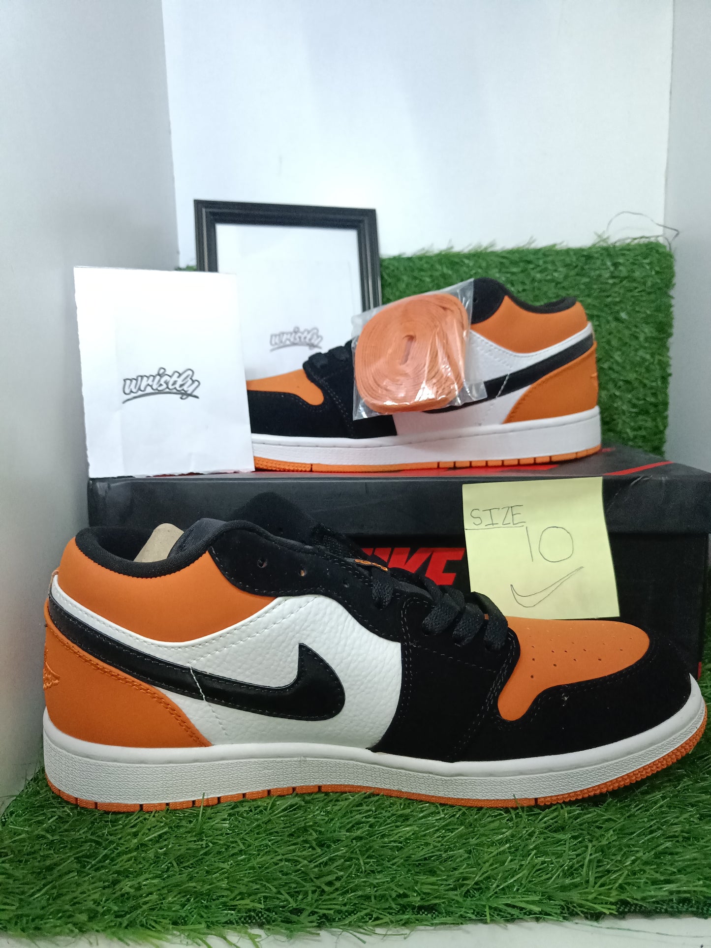 NIK AIR Jordans | Full OG Quality (With BOX + Laces extra + accessories)- ORANGE WHITE - "LOW"