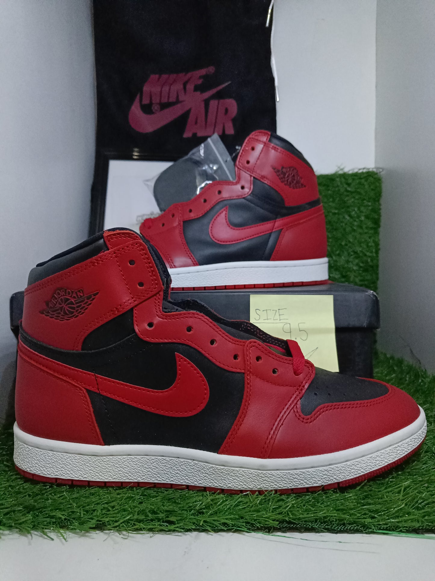 NIK AIR Jordans | Full OG Quality (With BOX + Laces extra + accessories)- RED BLACK "HIGH"
