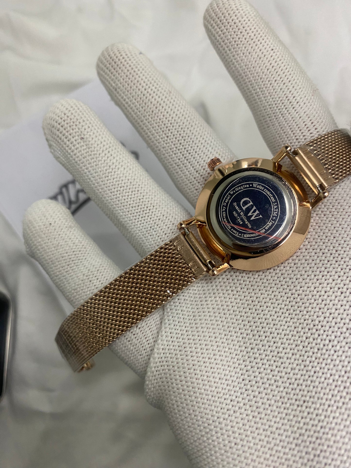 DW Petite Round Mesh Chain Rose Gold