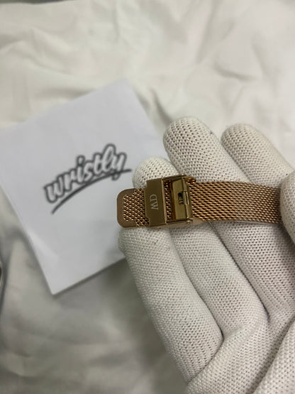 DW Petite Round Mesh Chain Rose Gold