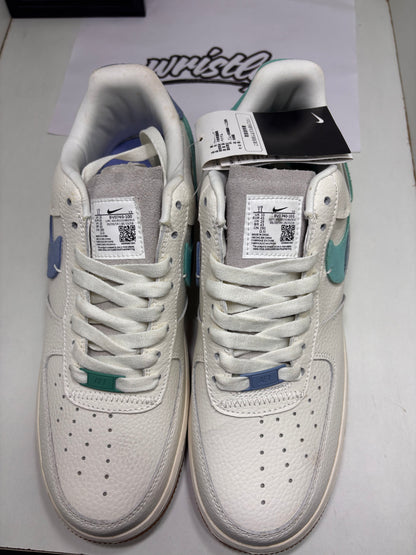 NIK Vandalised AF1 (With Box- UK10)|Teal- Blue