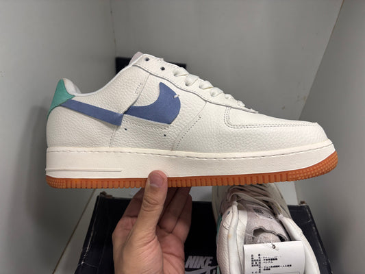 NIK Vandalised AF1 (With Box- UK10)|Teal- Blue