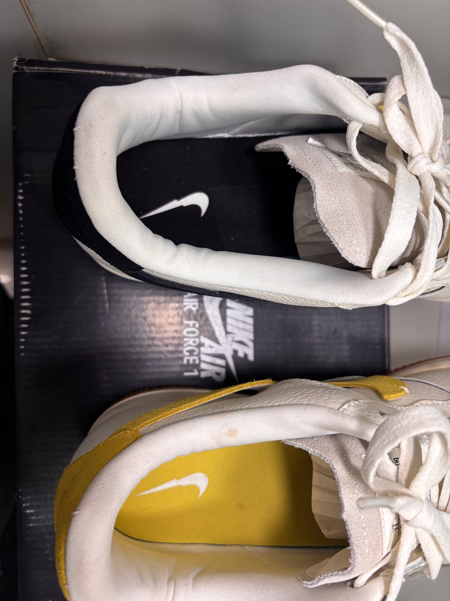 NIK Vandalised AF1 (With Box- UK10)|Black-Yellow