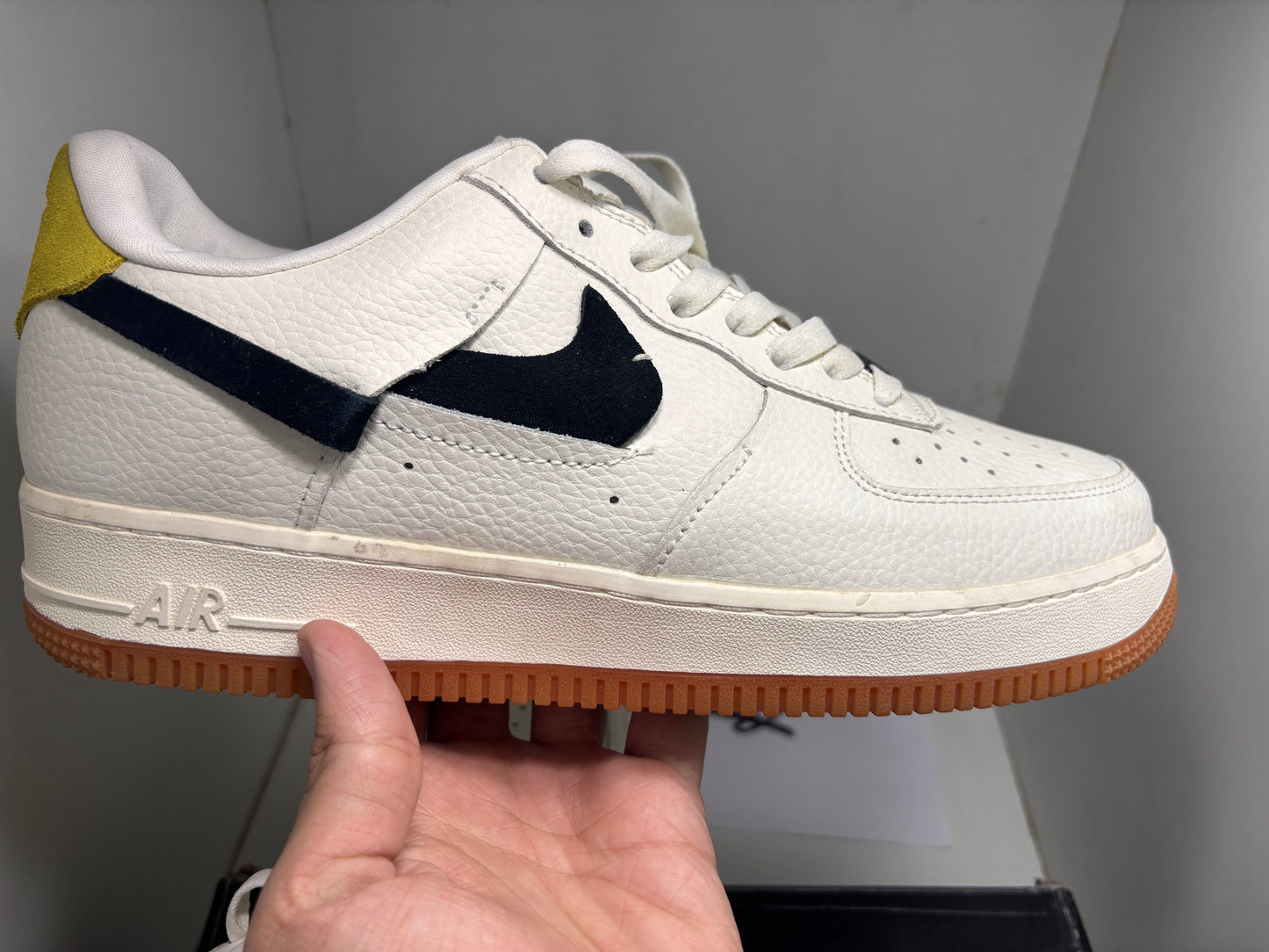 NIK Vandalised AF1 (With Box- UK10)|Black-Yellow