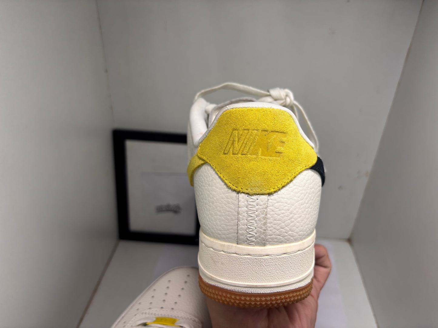 NIK Vandalised AF1 (With Box- UK10)|Black-Yellow