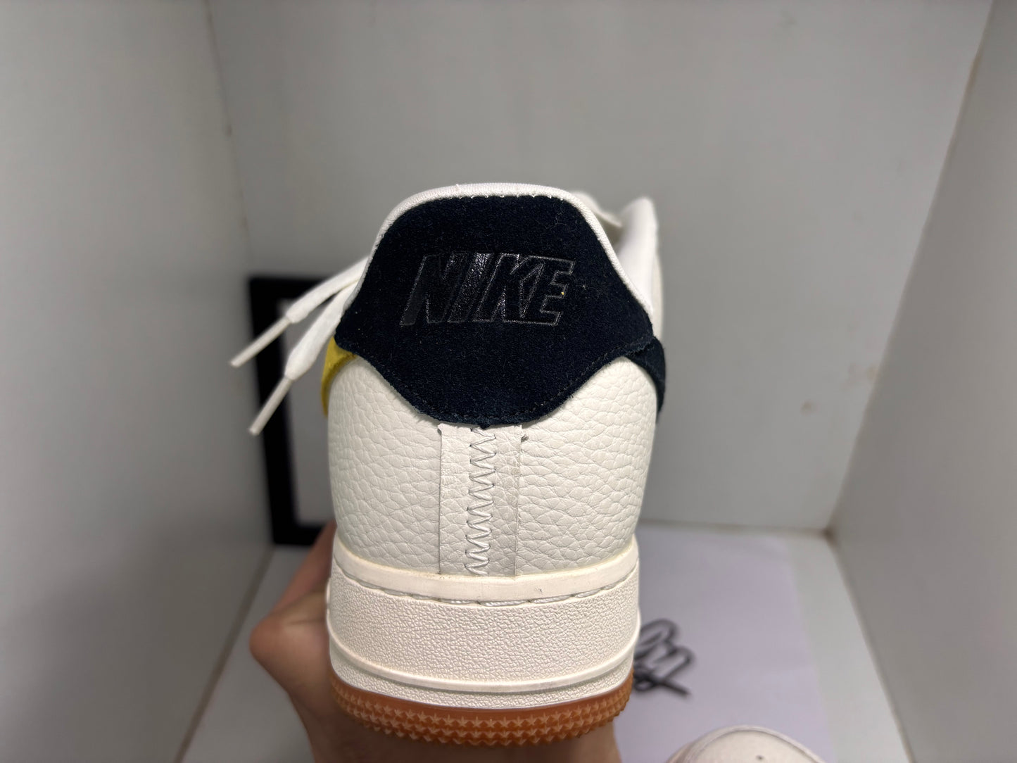 NIK Vandalised AF1 (With Box- UK10)|Black-Yellow