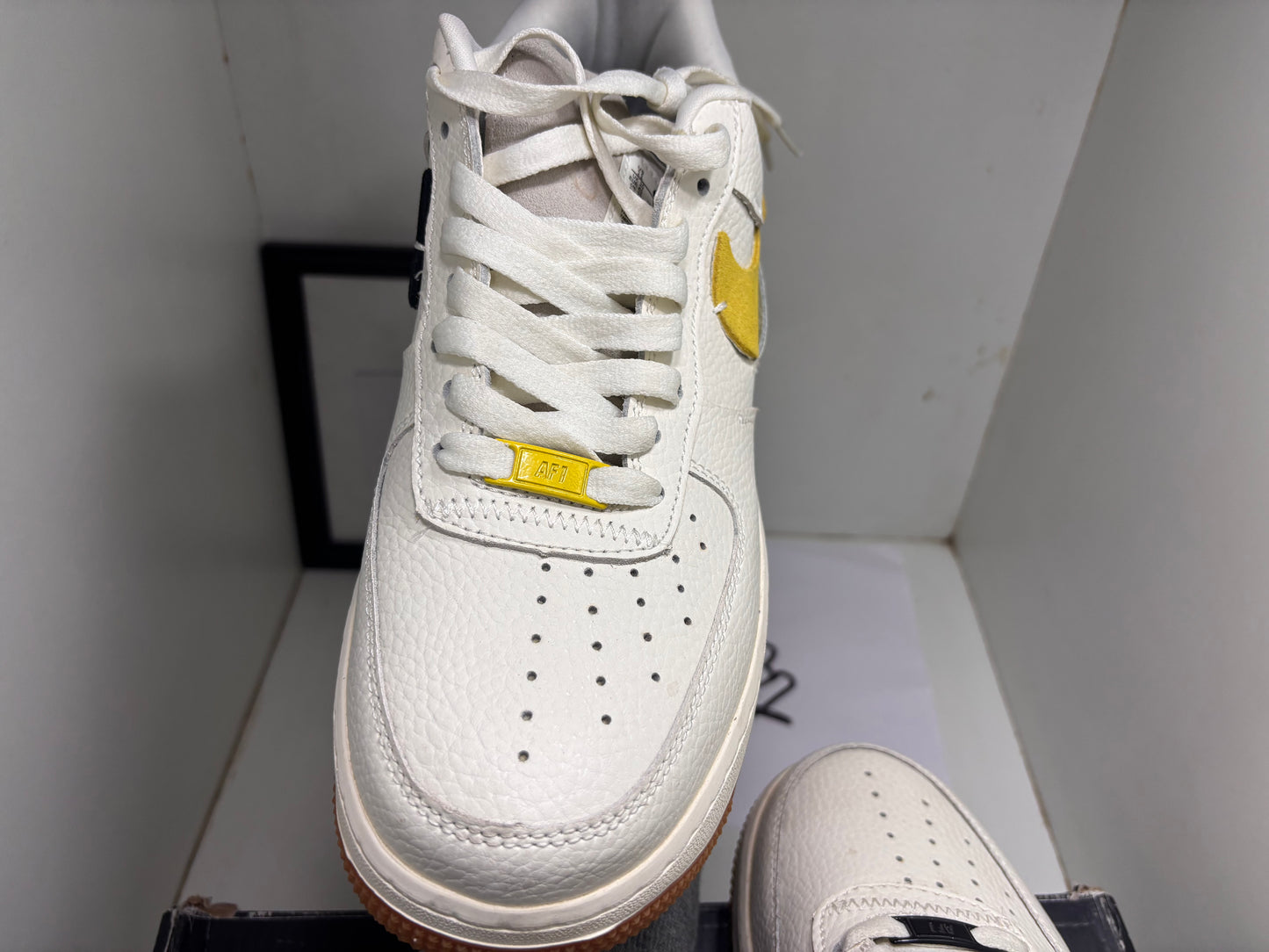 NIK Vandalised AF1 (With Box- UK10)|Black-Yellow