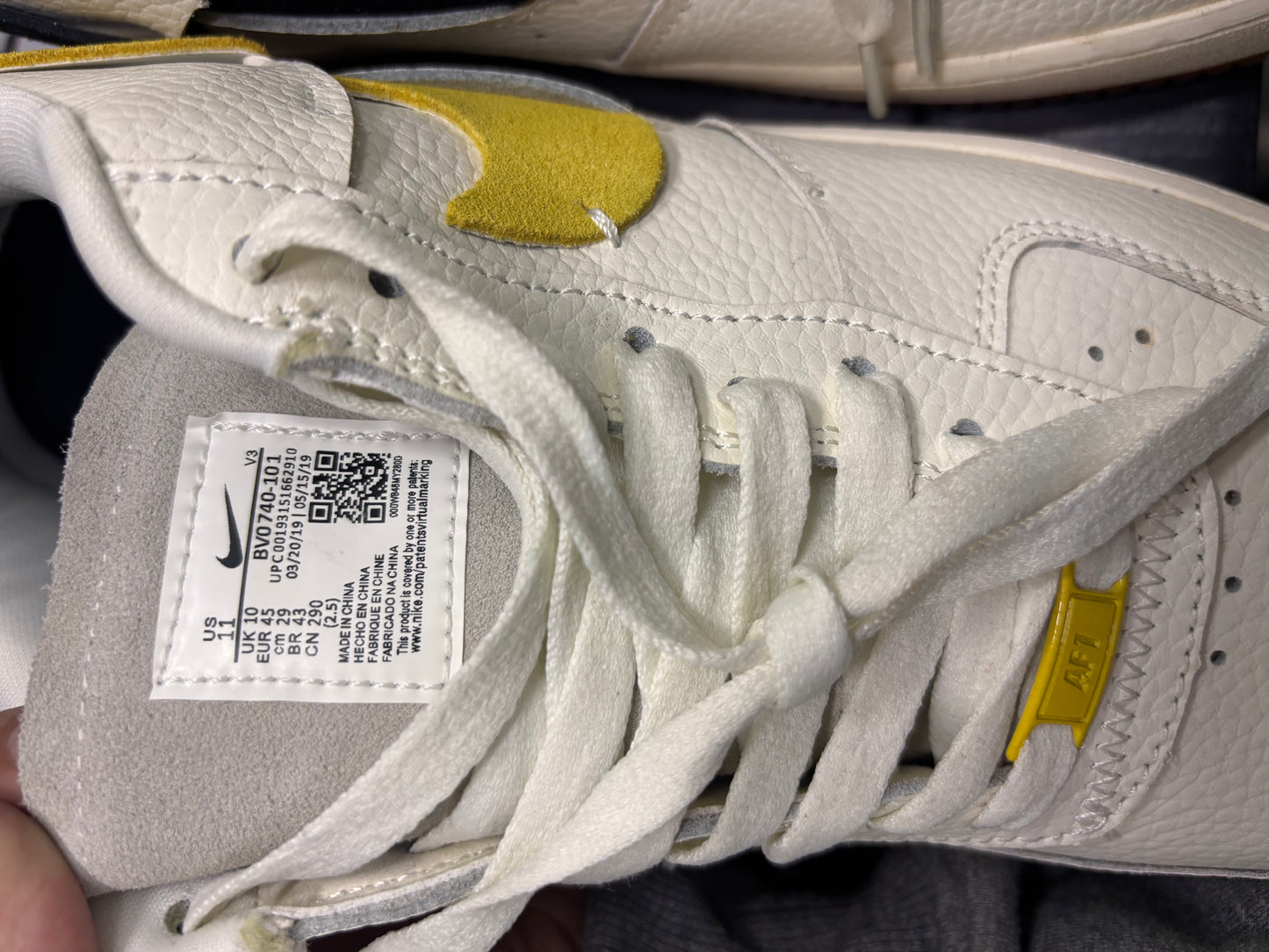 NIK Vandalised AF1 (With Box- UK10)|Black-Yellow