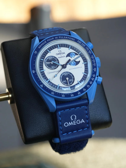 Speedmaster MoonSwatch Moon {Snoopy Blue}{Working}