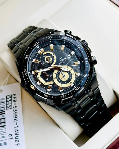 EFR-539D (Black & gold Dial) - Chronograph Watch | 1:1 Quality