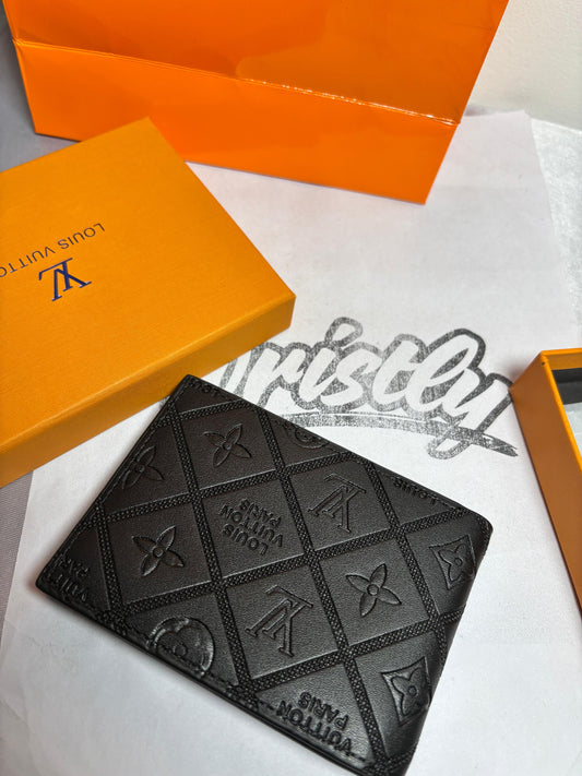 LV Leather BROWN LOGO PRINTED WALLET {With BAG}