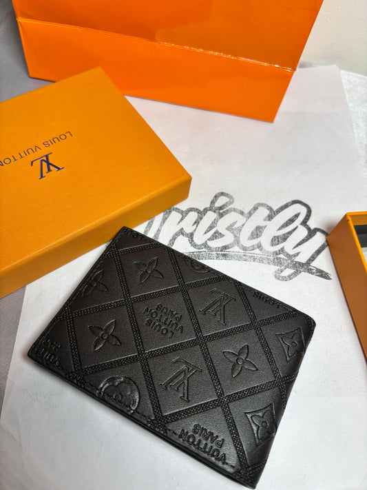 LV Leather BROWN LOGO PRINTED WALLET {With BAG}