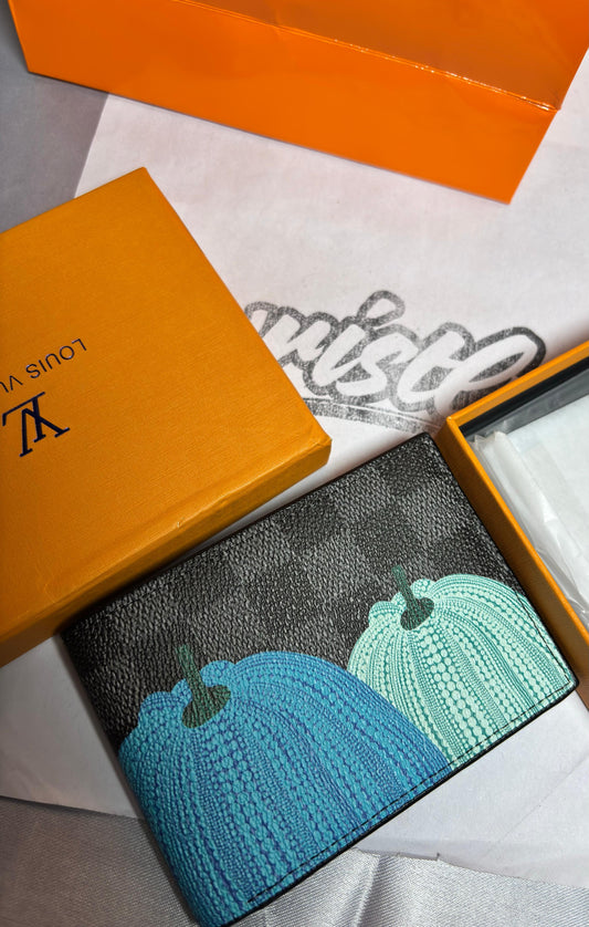 LV Pumpkin Print Leather Wallet { With Bag }
