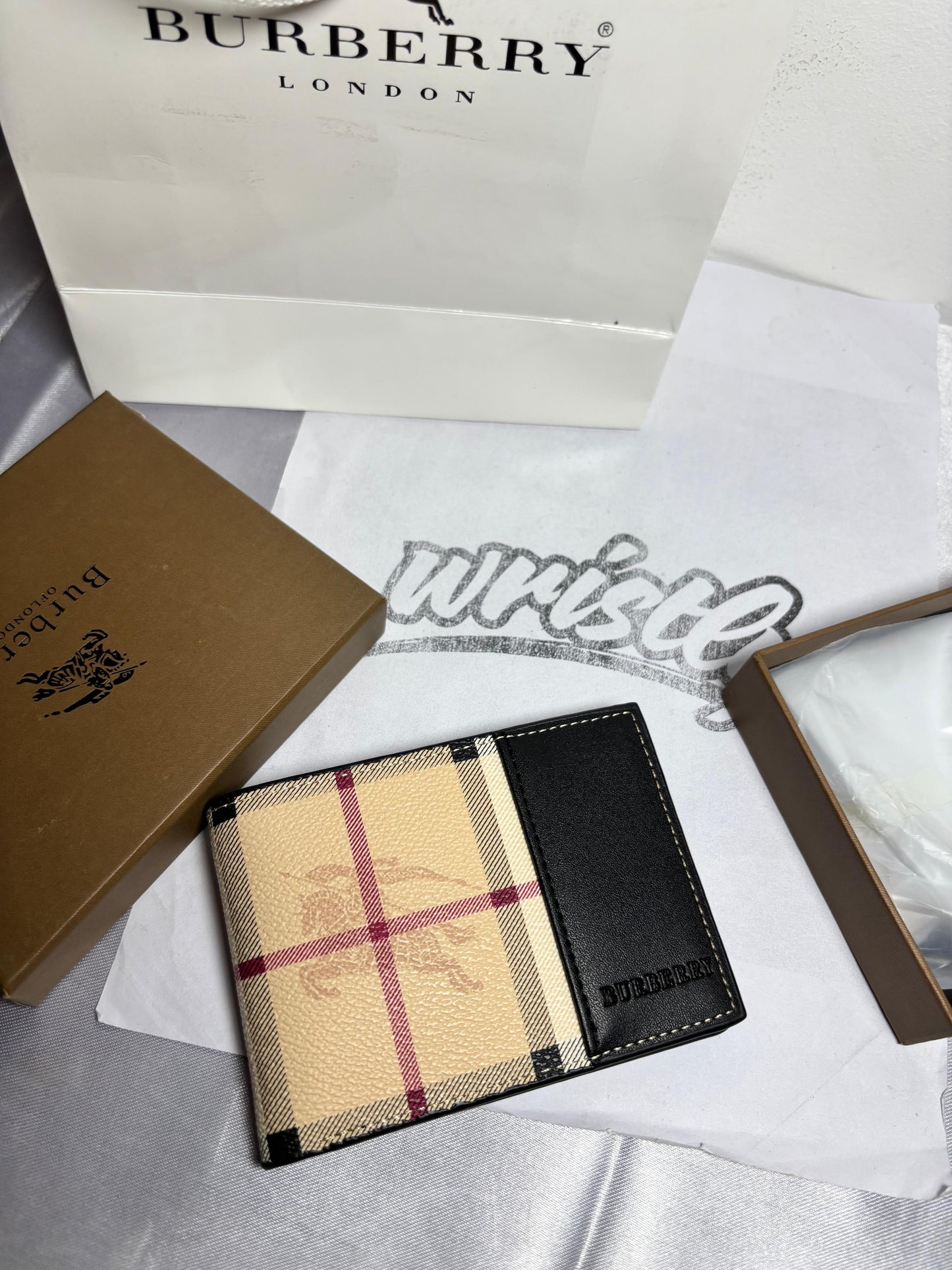 BURB - Leather Wallet {WITH BAG}